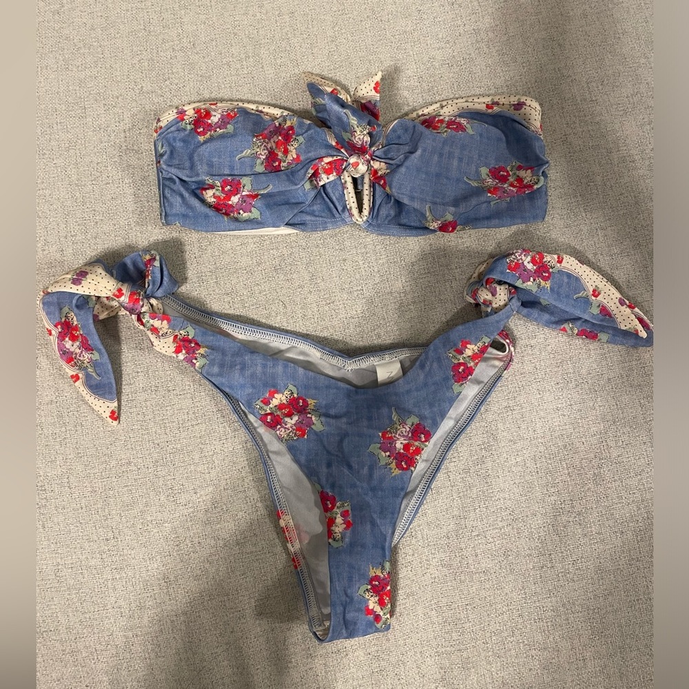 Zimmermann bandeau tie side bikini